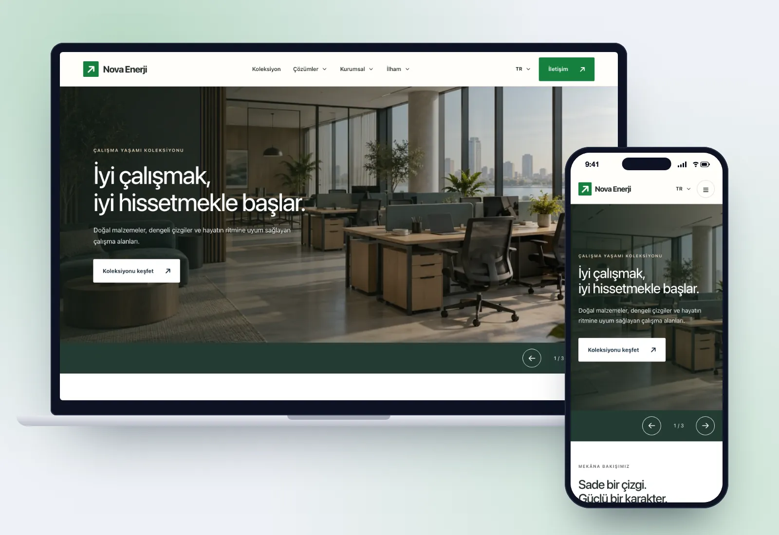 Nova Enerji · Kurumsal kimlik ve web