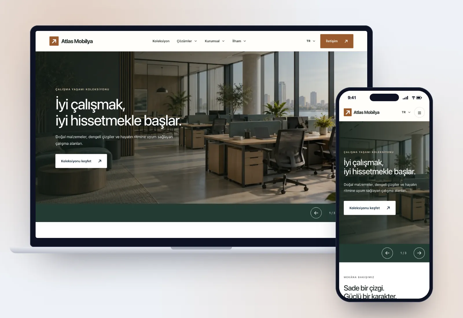 Atlas Mobilya · Kurumsal web sitesi